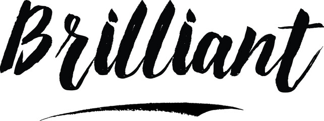 Brilliant Handwritten Typography Black Color Text On White Background