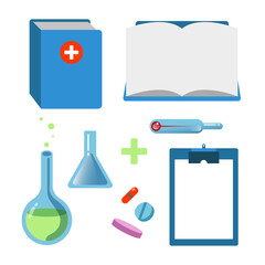 Fototapeta na wymiar set of icons medical prescriptions vector illustrations 