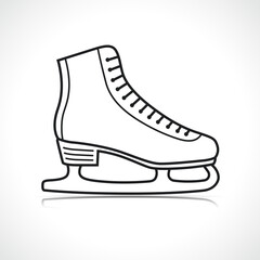 Vector ice skating boot icon