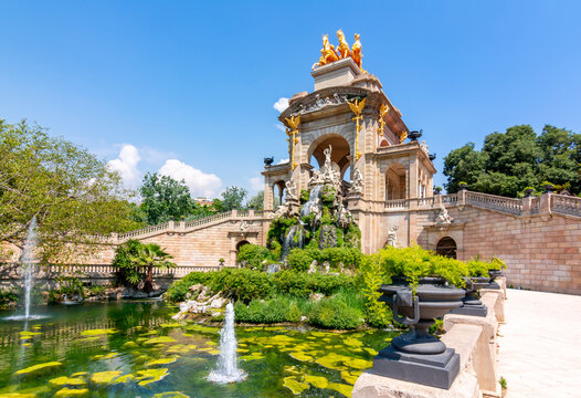 Cascade fountain in Ciutadella park, Barcelona, Spain