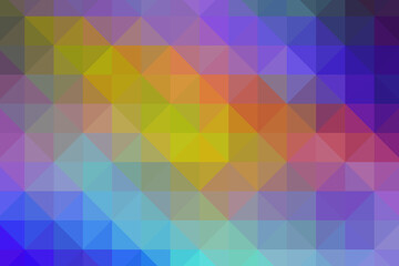 Triangular pixelation. Multi-colored pixel background. The texture consisting of multi-colored triangles.