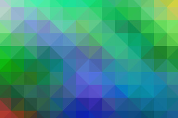 Triangular pixelation. Multi-colored pixel background. The texture consisting of multi-colored triangles.