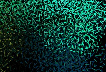 Dark Green vector background with stright stripes.