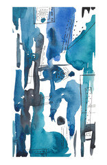 Designer abstract watercolor background with spots of different colors.