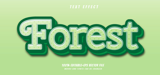 Fototapeta premium forest text effect editable vector file text design vector