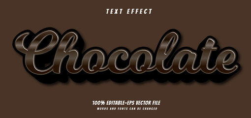 chocolate text effect editable vector file text design vector