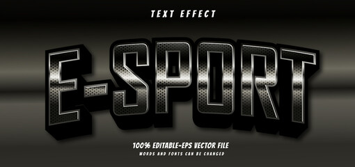 e-sport text effect editable vector file text design vector © Putrasatria