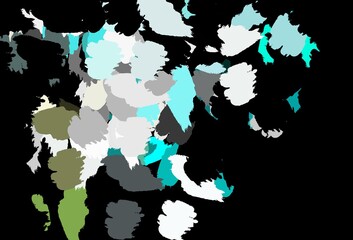 Dark Green vector backdrop with memphis shapes.