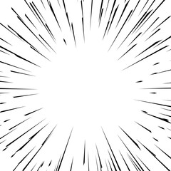 Fototapeta premium Speed line fast motion background, comic illustration with lines