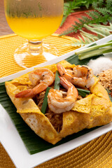 Food series: Pad Thai wrapped in omelette, Thai food