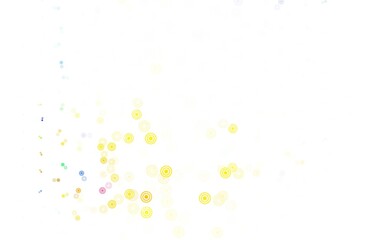 Light Green, Yellow vector pattern with spheres.