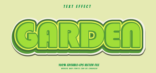 garden text effect editable vector file text design vector