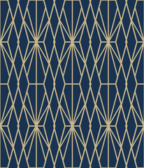 Seamless geometric stylish texture. Classic Art Deco seamless pattern. Abstract retro vector texture. Vintage Islamic wallpaper. Lattice graphic design. Vector modern tile pattern.