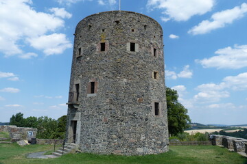 Fototapeta na wymiar Burgturm Hohenburg Homberg (Efze) 