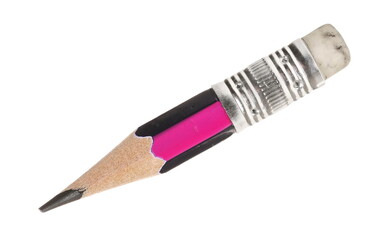 Old wooden pen isolated on white background