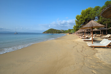 Koukounaries beach , at Skiathos island , in Greece