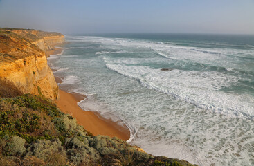 Golden cliffs at sunset - Gibson Steps beach - Victoria, Australia