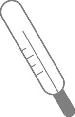 Mercury thermometer on a white background. Vector image.