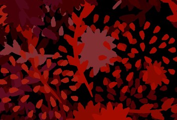 Dark Red vector texture with abstract forms.