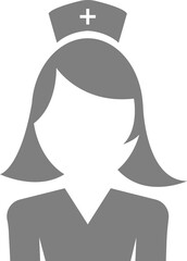 Icon of a nurse. Vector image.