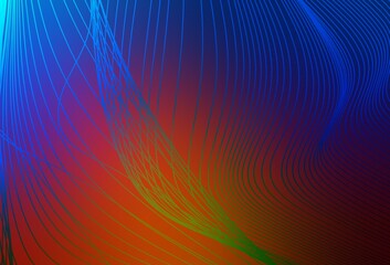 Light Blue, Red vector blurred shine abstract background.