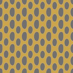 Grey dots on gold background repeat pattern print