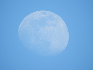 moon in the blue sky