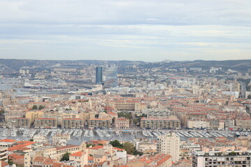 Fototapeta na wymiar Marseille aerial view