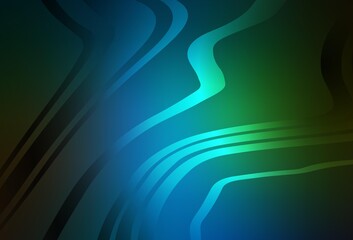 Dark Blue, Green vector background with lines.