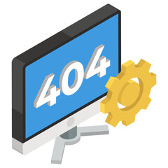 
Error 404, missing web page concept in editable style 
