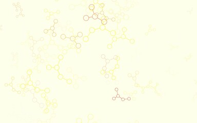 Light Red, Yellow vector texture with artificial intelligence concept.