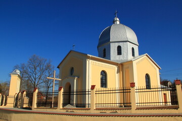 Fototapeta na wymiar Skopów, Kościół, Parafia, Zabytek
