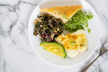 White Fish with Avocado and Noodles