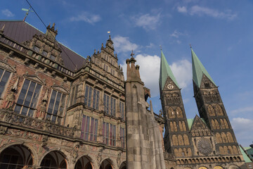 Fototapeta premium Bremen, Germany - August 16, 2019: old city hall building, 