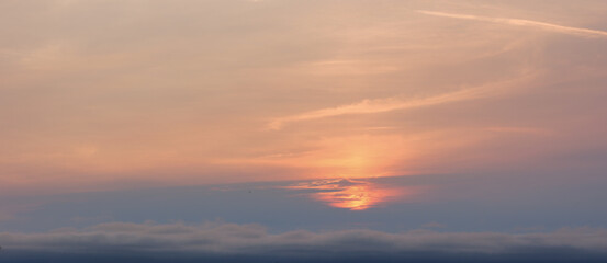 Fototapeta na wymiar orange sky in a sunset
