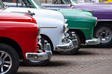 Old American vintage cars Havana Cuba