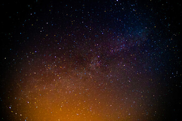 Cielo stellato fotografato in una sera d'estate.