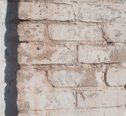 old brick wall hole in brick