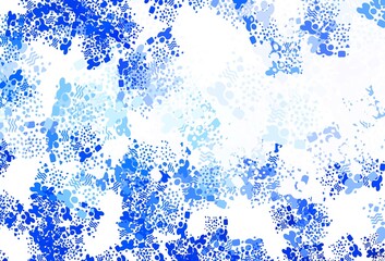 Light BLUE vector template with chaotic shapes.