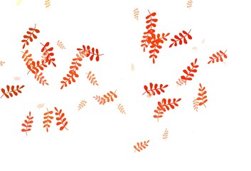 Light Red vector natural background with leaves.