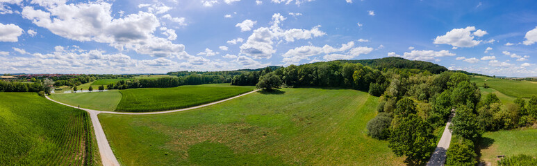 Ackerbau und weizen feld im hohenloher land hohenlohe landwirtschaft