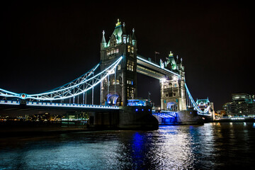 Fototapeta na wymiar London Tower Bridge in the night