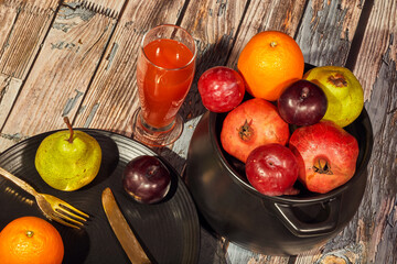 Healthy and enticing basket full of fruit, great for health and fitness.