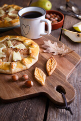 galette with pear and brie cheese