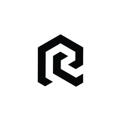 rc initial based letter icon logo minimalist modern logo design template