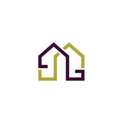 g home initial based letter icon logo minimalist modern logo design template