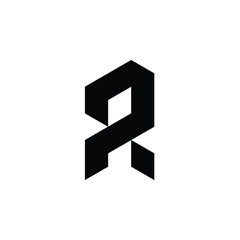r or ra initial based letter icon logo minimalist modern logo design template