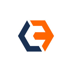 cf initial based letter icon logo minimalist modern logo design template