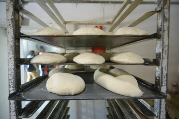 Pan crudo, antes de entrar al horno en Hualahiches Monterrey NL México