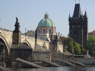 Fototapeta na wymiar Blick zur Karlsbrücke in Prag